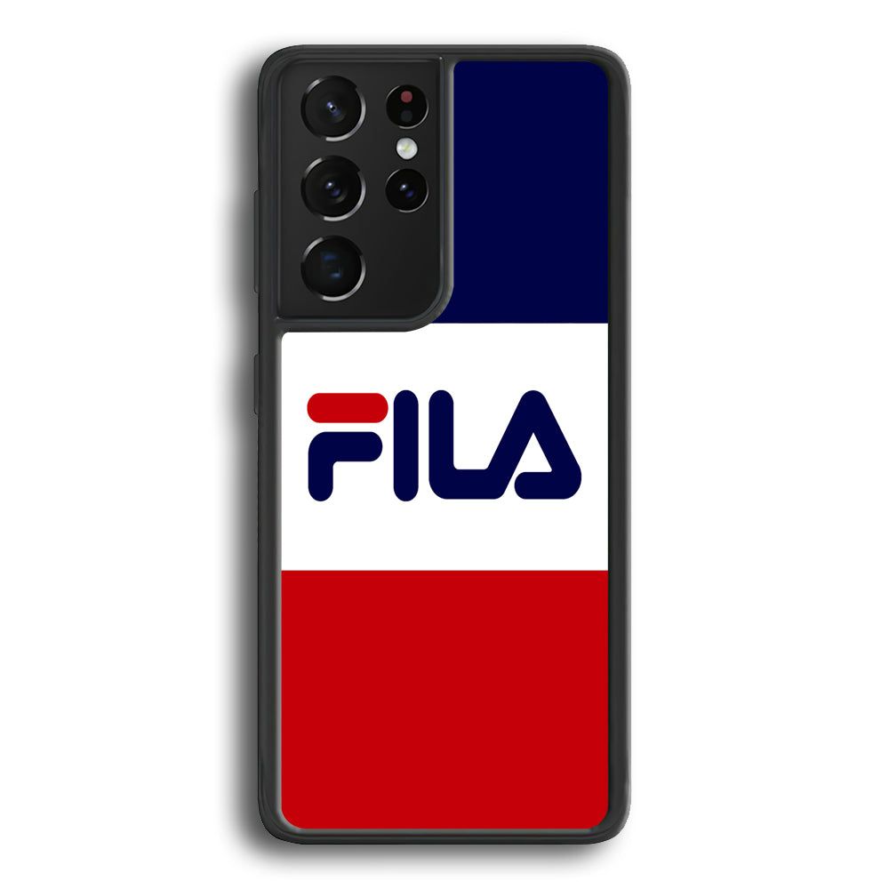 Fila Three Colors Samsung Galaxy S24 Ultra Case | Slim Rubber Case for Samsung Galaxy S24 Ultra