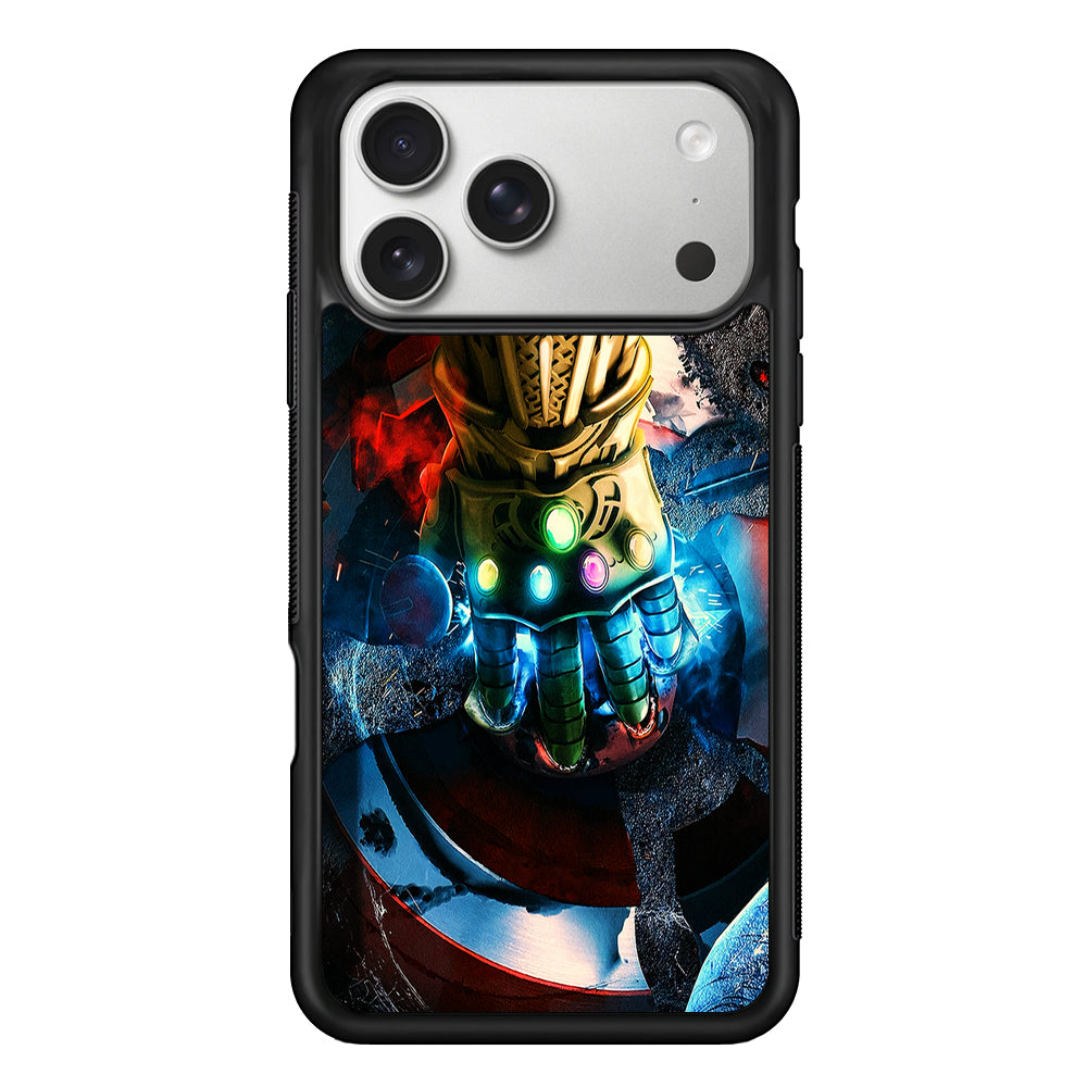 Avengers Infinity Thanos Gauntlet iPhone 17 Pro Case | Slim Rubber Case for iPhone 17 Pro