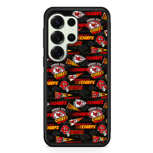 Kansas City Chiefs Patterns Samsung Galaxy S25 Ultra Case | Durable Rubber Case for Samsung Galaxy S25 Ultra