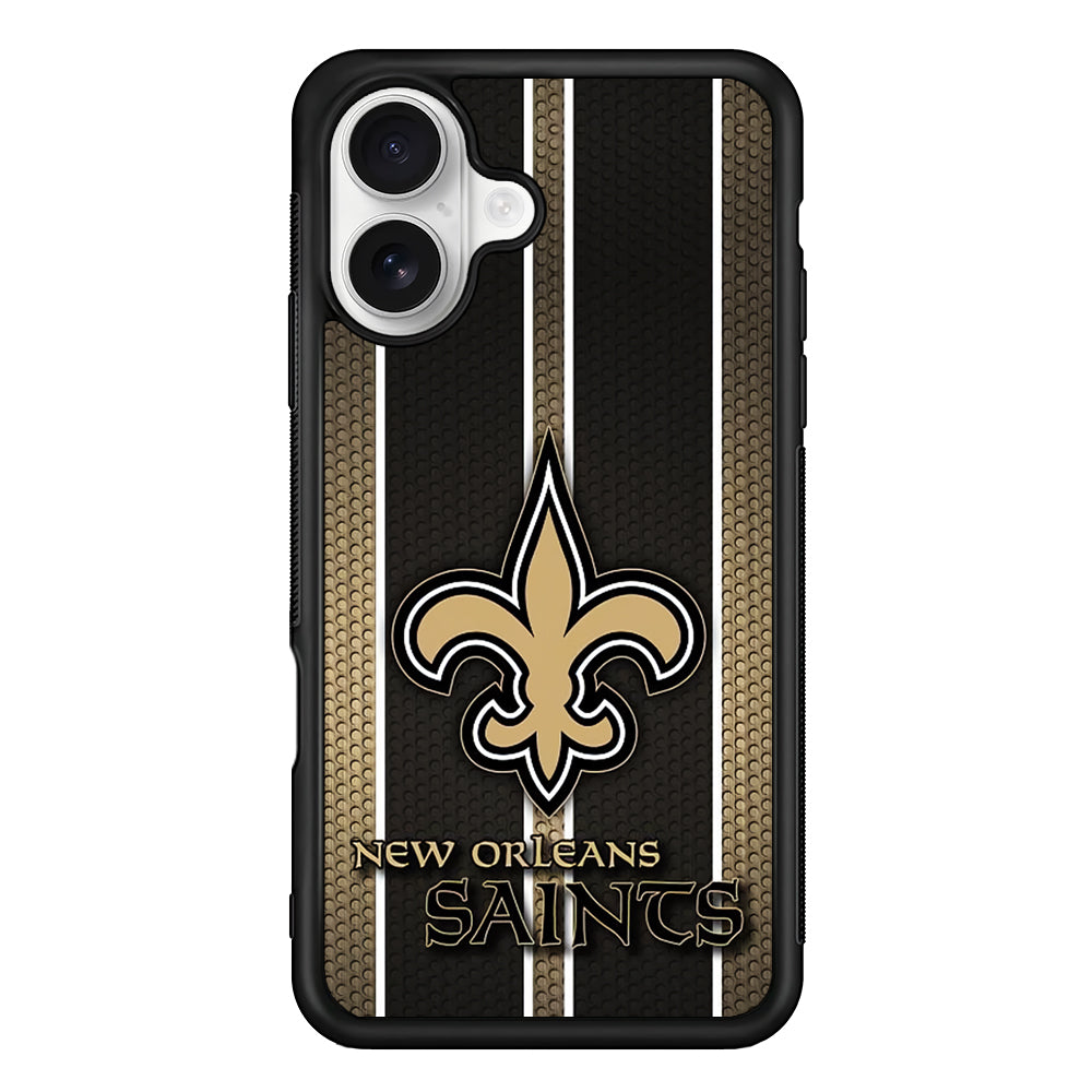 New Orleans Saints Logo iPhone 16 Plus Case | Durable Protective Rubber Cover