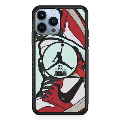 Air Jordan Circle in Collaboration 2D Rubber Phone Case | Slim Protective Phone Case