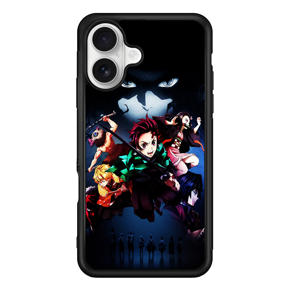 Demon Slayer Epic Adventure iPhone 16 Plus Case | Durable Protective Rubber Cover