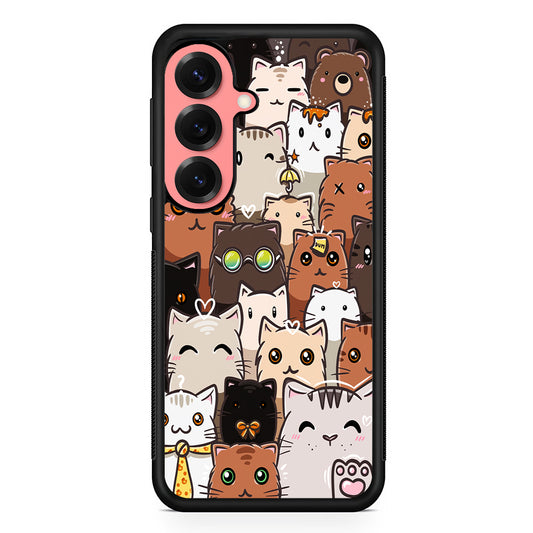Cute Cat Pattern Kawaii Samsung Galaxy S25 Case | Protective Case for Samsung Galaxy S25