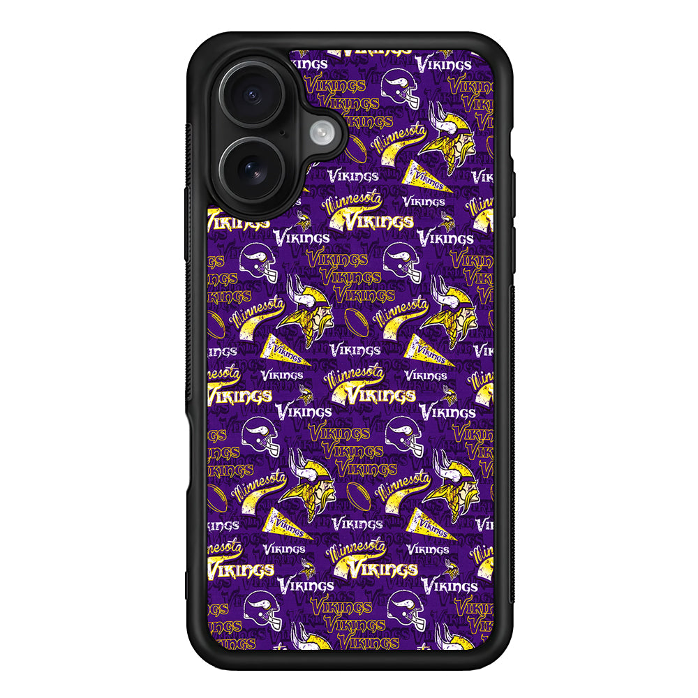 Minnesota Vikings Patterns iPhone 16 Case - Oxvistore