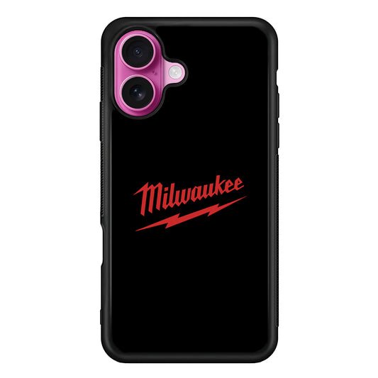 Milwaukee Tool Black Background iPhone 17 Case | Slim Rubber Case for iPhone 17