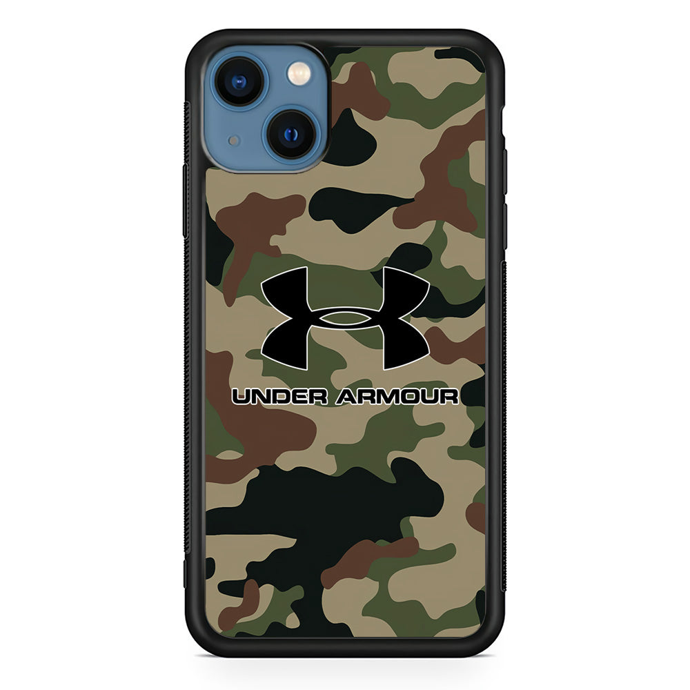 Under Armour Green Camo iPhone 15 Case | Slim Rubber Case for iPhone 15