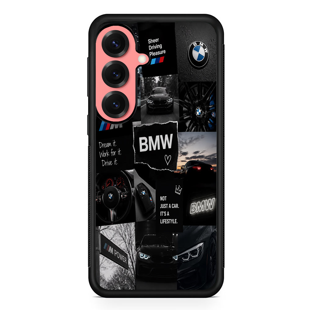 BMW M4 Cinematic Collage Samsung Galaxy S25 Case | Slim Rubber Case for Samsung Galaxy S25