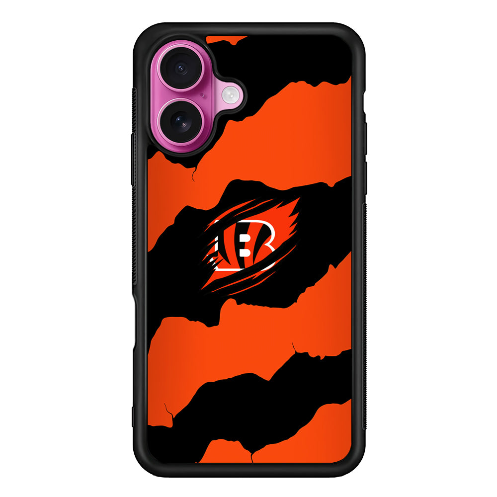 Cincinnati Bengals Pattern iPhone 17 Case | Slim Protective Rubber Phone Cover