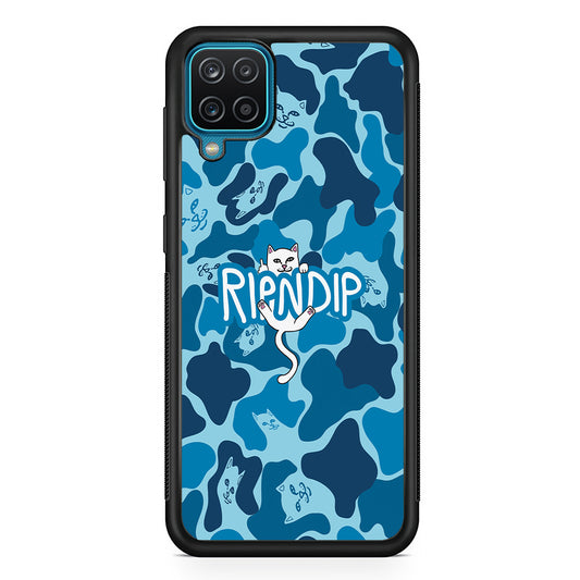 Rip N Dip Blue Camo Samsung Galaxy A12 Case | Slim Rubber Case for Samsung Galaxy A12