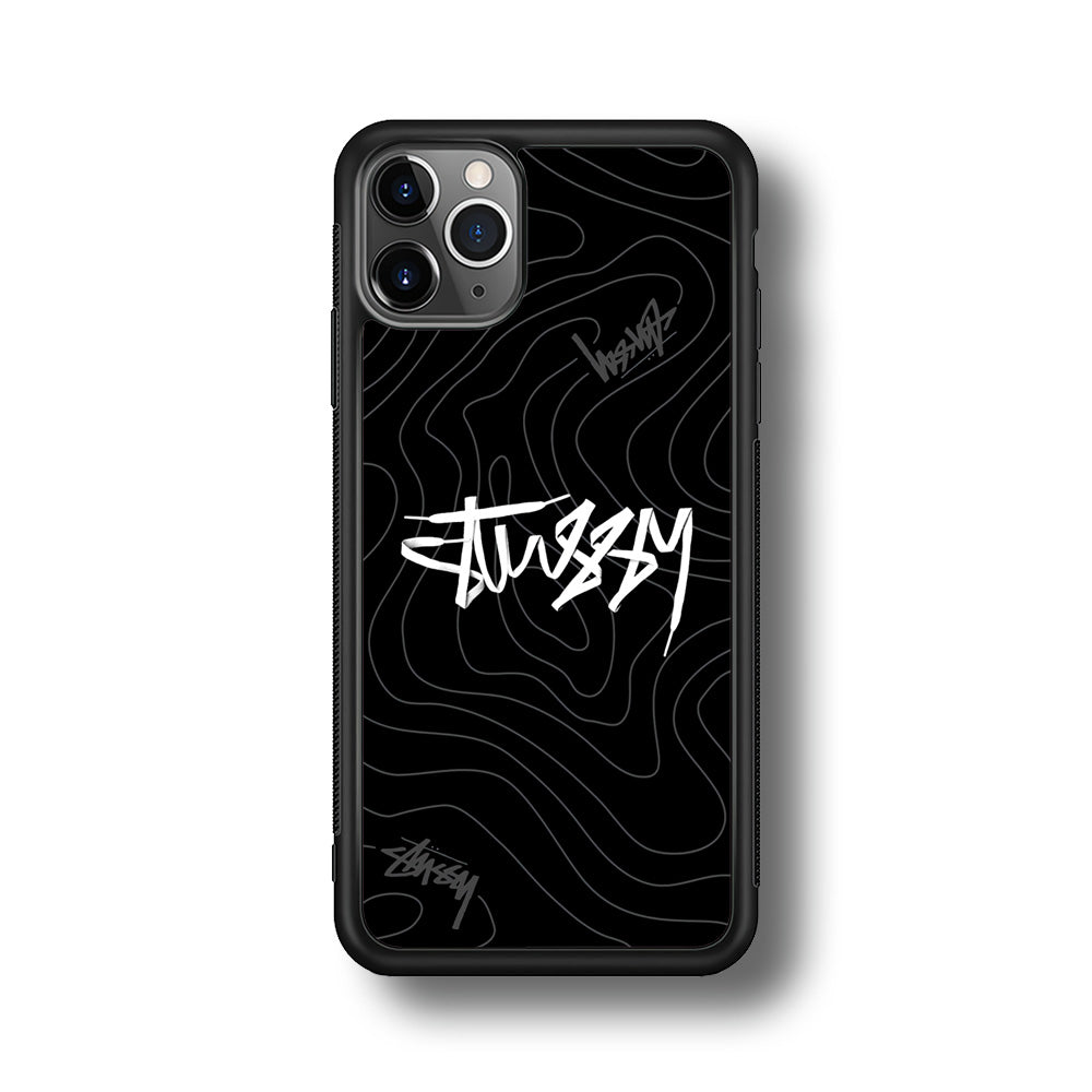 Stussy Black Vibes iPhone 11 Pro Max Case | Slim Rubber Case for iPhone 11 Pro Max