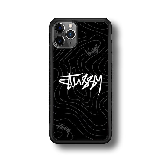Stussy Black Vibes iPhone 11 Pro Max Case | Slim Rubber Case for iPhone 11 Pro Max