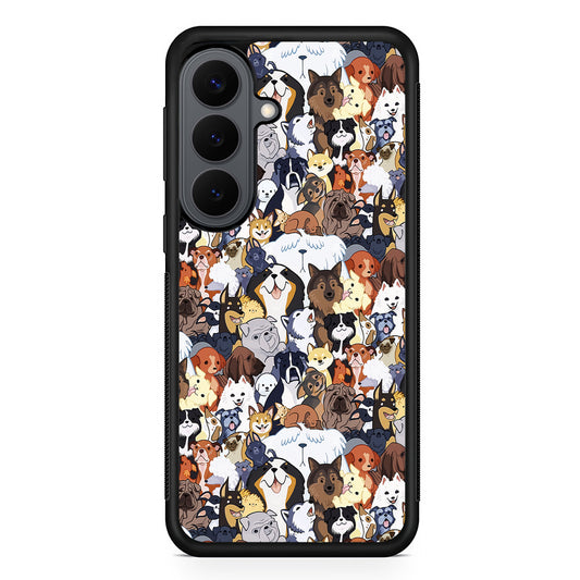 Puppy Party Pattern Samsung Galaxy S26 Plus Case | Slim Rubber Case for Samsung Galaxy S26 Plus