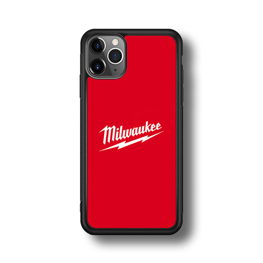 Milwaukee Tool Red Background iPhone 11 Pro Max Case | Slim Rubber Case for iPhone 11 Pro Max