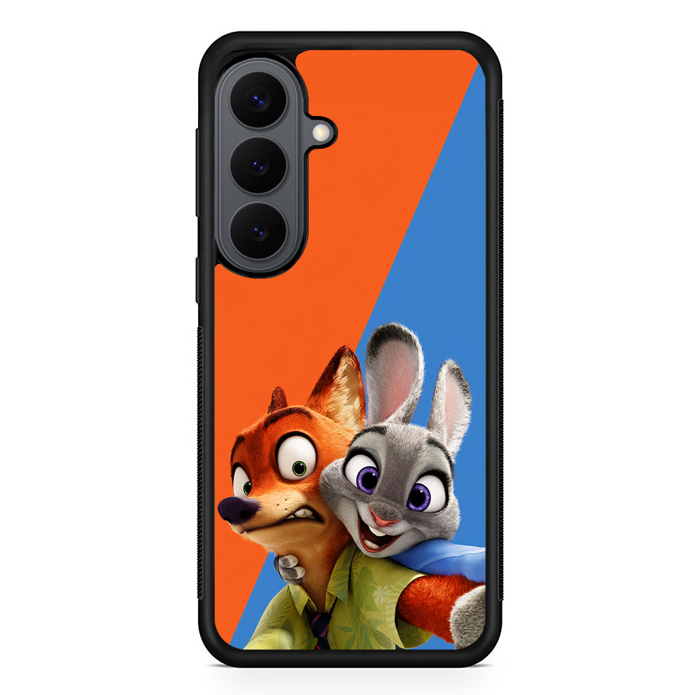 Zootopia Nick and Judy Selfie Samsung Galaxy S26 Plus Case | Slim Rubber Case for Samsung Galaxy S26 Plus
