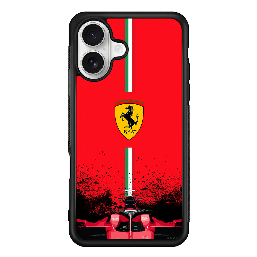 Ferrari Luxury Car Logo iPhone 16 Plus Case | Slim Rubber Case for iPhone 16 Plus
