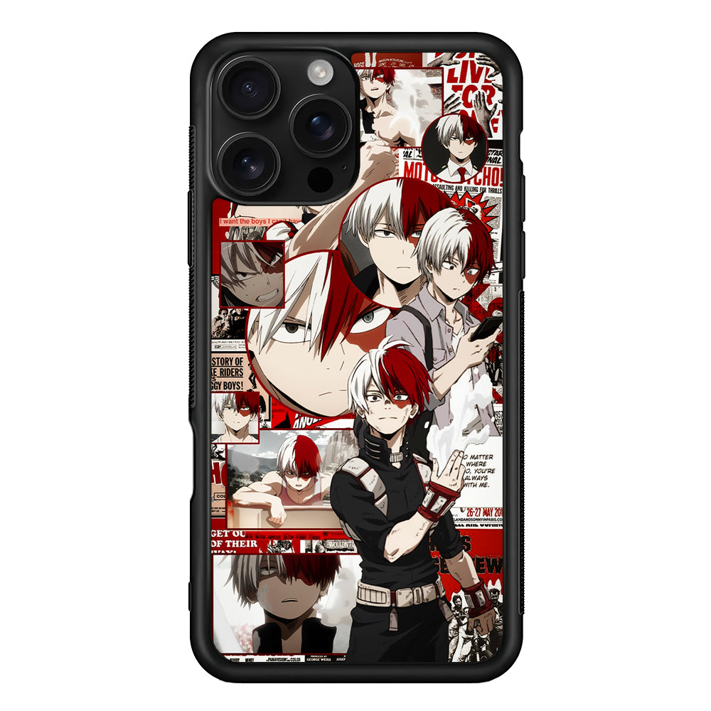 Todoroki My Hero Academia Aesthetic iPhone 16 Pro Case | Durable Protective Case for iPhone 16 Pro