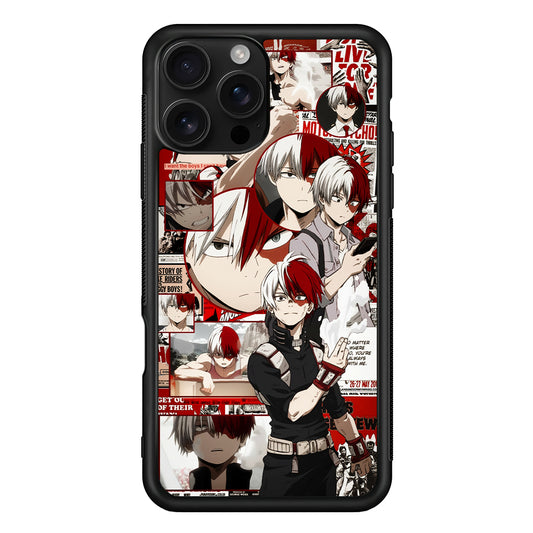 Todoroki My Hero Academia Aesthetic iPhone 16 Pro Case | Durable Protective Case for iPhone 16 Pro