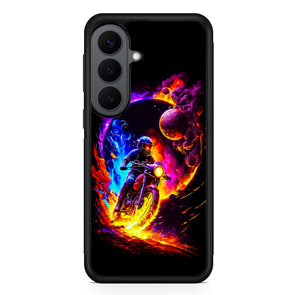 Adventure Motorcycle Space Samsung Galaxy S26 Plus Case | Slim Rubber Case for Samsung Galaxy S26 Plus