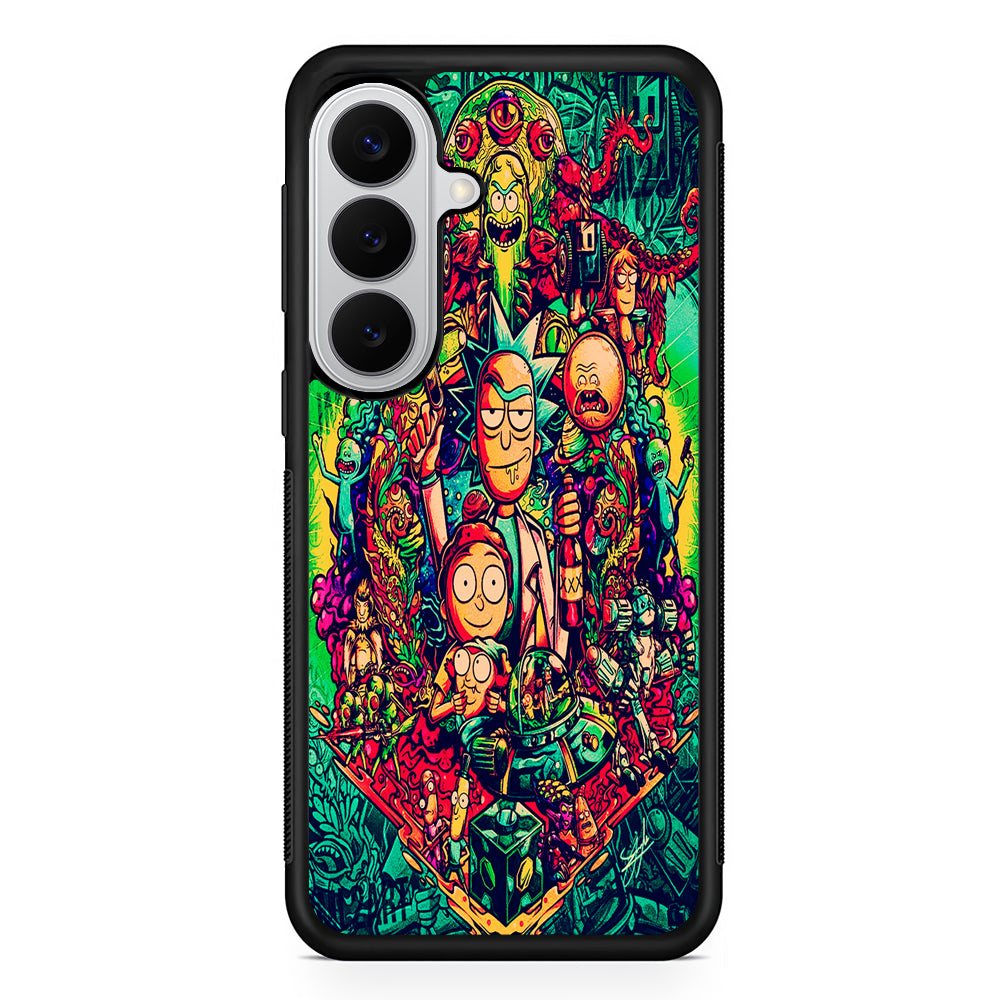 Rick and Morty Cartoon Art Samsung Galaxy S26 Case | Protective Rubber Cover