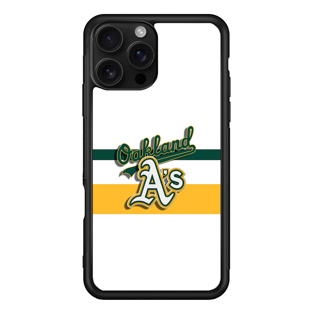 Oakland Athletics Logo iPhone 16 Pro Case | Durable Protective Case for iPhone 16 Pro