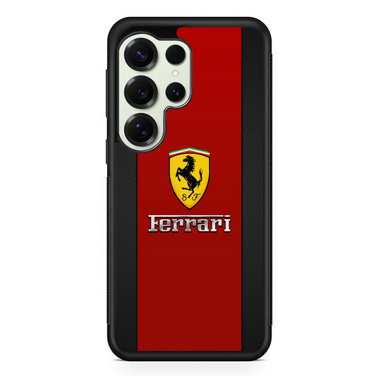 Ferrari Luxury Car Stripe Logo Samsung Galaxy S25 Ultra Case | Slim Rubber Case for Samsung Galaxy S25 Ultra