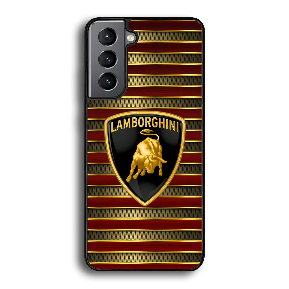 Lamborghini Red Gold Luxury Samsung Galaxy S24 Plus Case | Slim Rubber Case for Samsung Galaxy S24 Plus