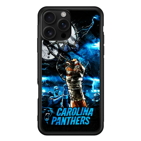 Carolina Panthers Art iPhone 16 Pro Case | Durable Protective Case for iPhone 16 Pro