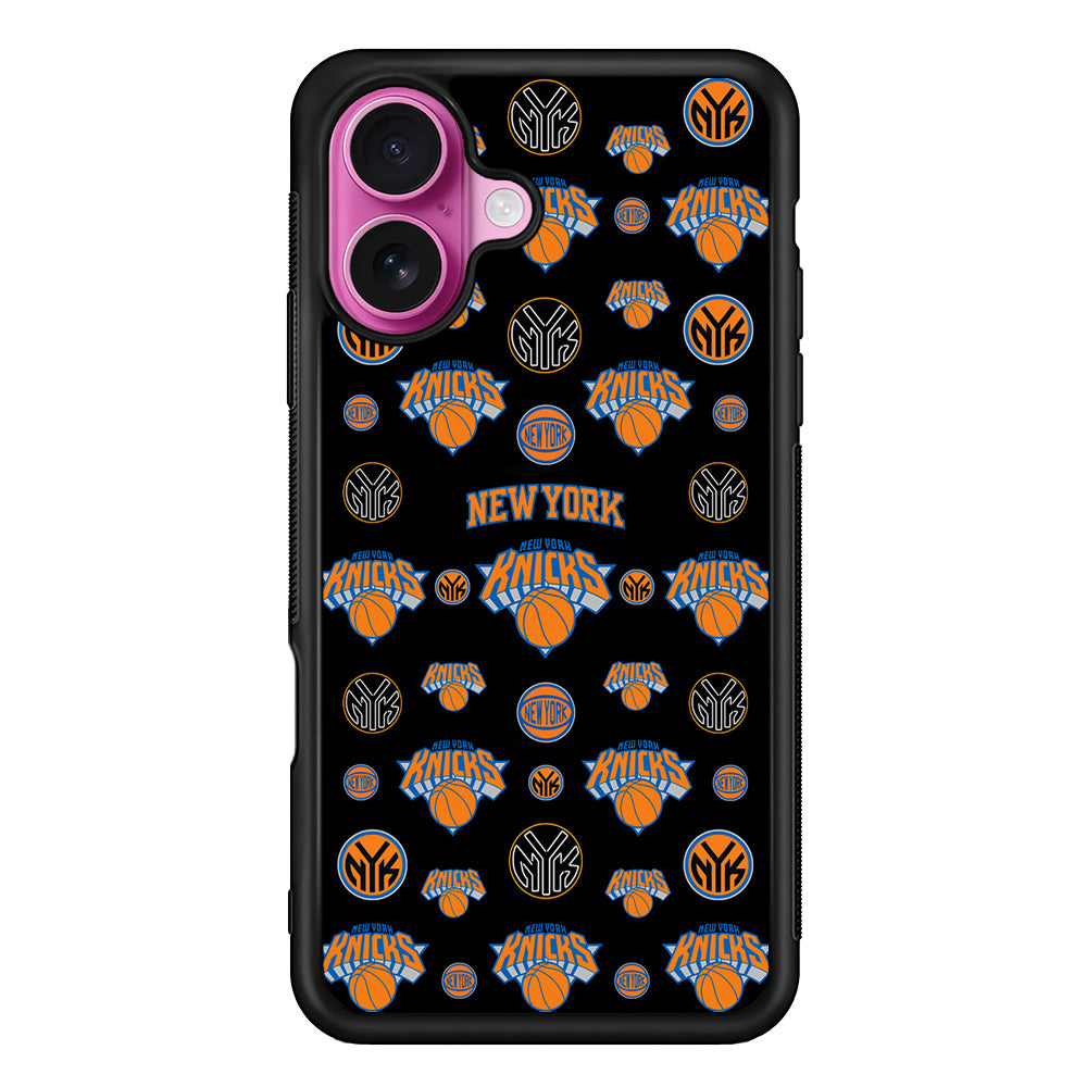 New York Knicks Pattern iPhone 17 Case | Slim Protective Rubber Phone Cover