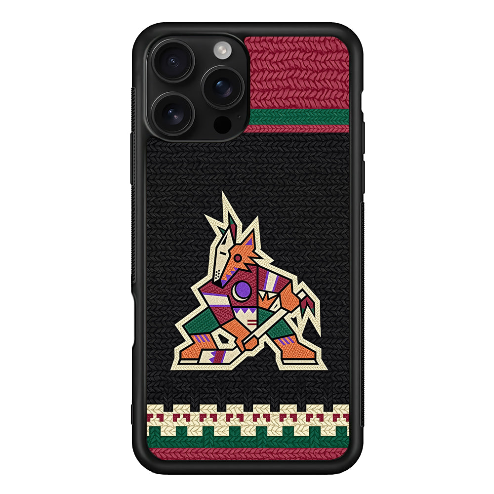 Arizona Coyotes Pattern iPhone 16 Pro Case | Durable Protective Case for iPhone 16 Pro
