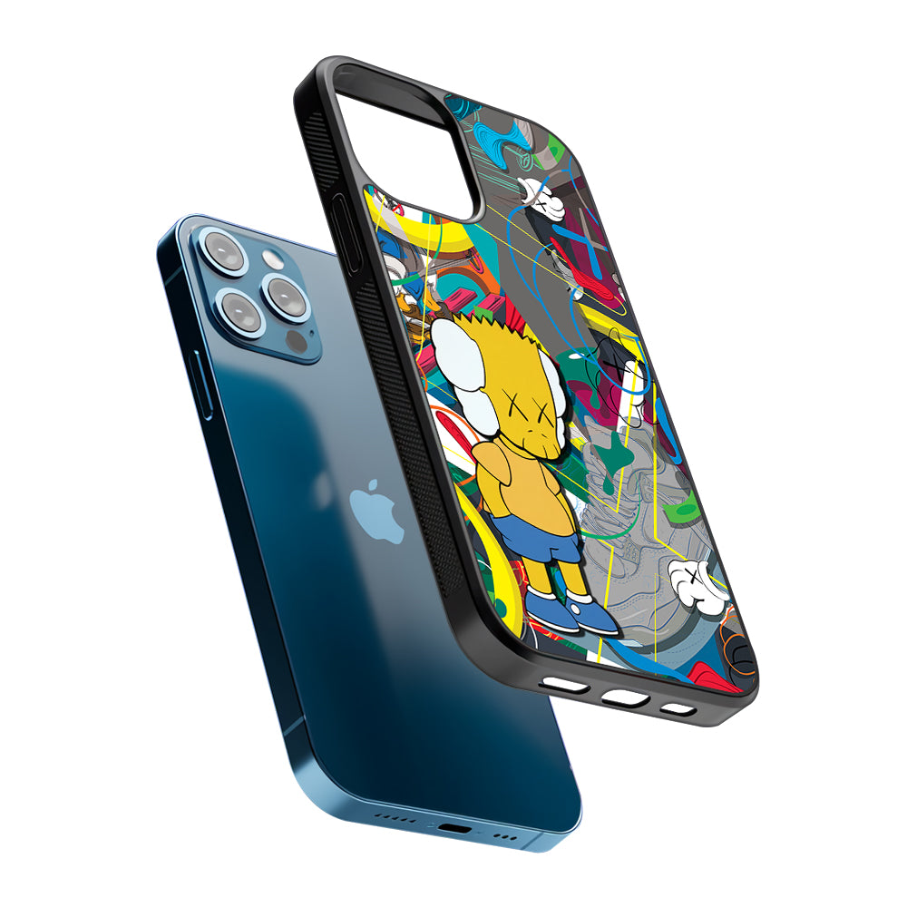 Kaws Doodle Bart Cover 2D Rubber Phone Case | Durable Phone Case
