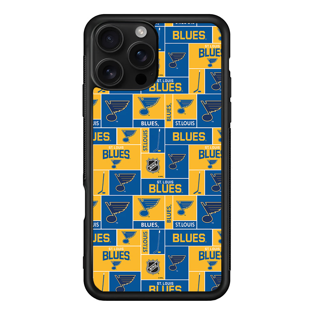 St. Louis Blues Pattern iPhone 16 Pro Case | Durable Protective Case for iPhone 16 Pro