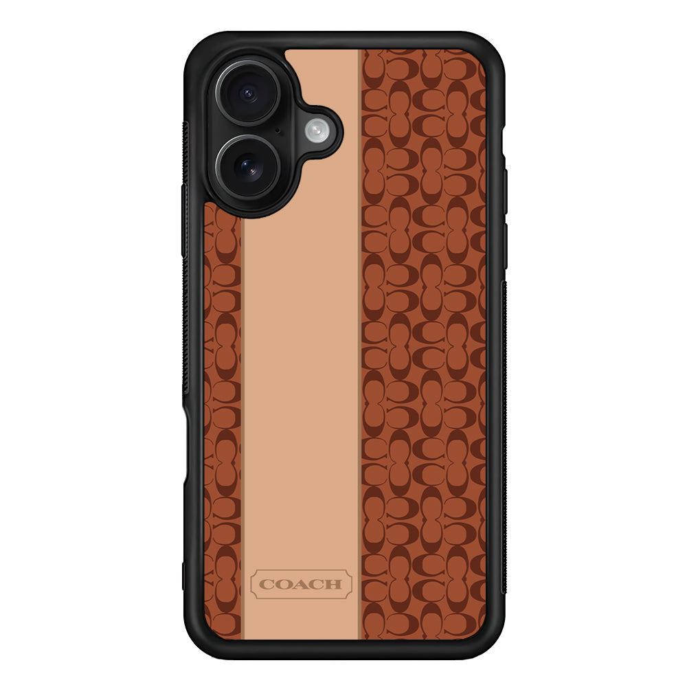 Coach Grand Line iPhone 16 Case | Slim Rubber Case for iPhone 16
