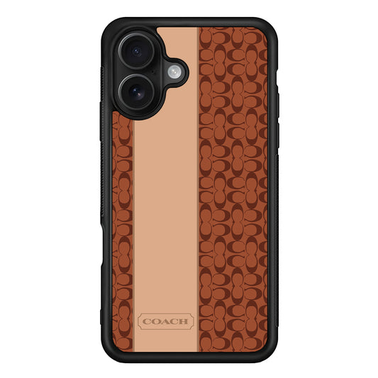 Coach Grand Line iPhone 16 Case | Slim Rubber Case for iPhone 16