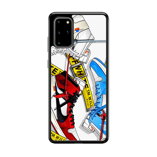 Nike Air x Off White Shoes Colase Samsung Galaxy S20 Plus Case | Slim Rubber Case for Samsung Galaxy S20 Plus