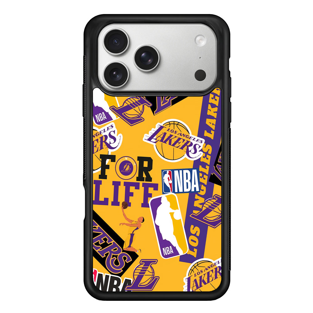 Los Angeles Lakers Aesthetic iPhone 17 Pro Case | Slim Rubber Case for iPhone 17 Pro