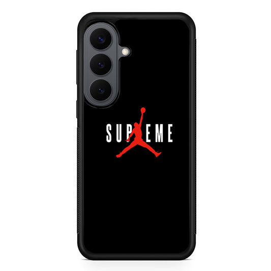 Jordan X Supreme Black Background Samsung Galaxy S26 Plus Case | Slim Rubber Case for Samsung Galaxy S26 Plus