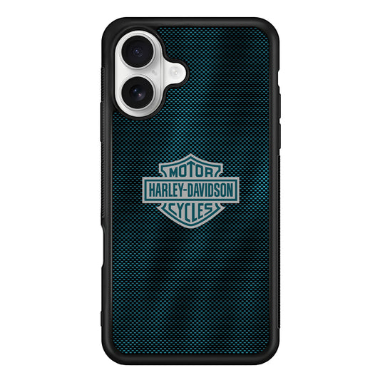 Harley Davidson Shiny Blue Steel iPhone 16 Plus Case – Slim Fit Protective Phone Case