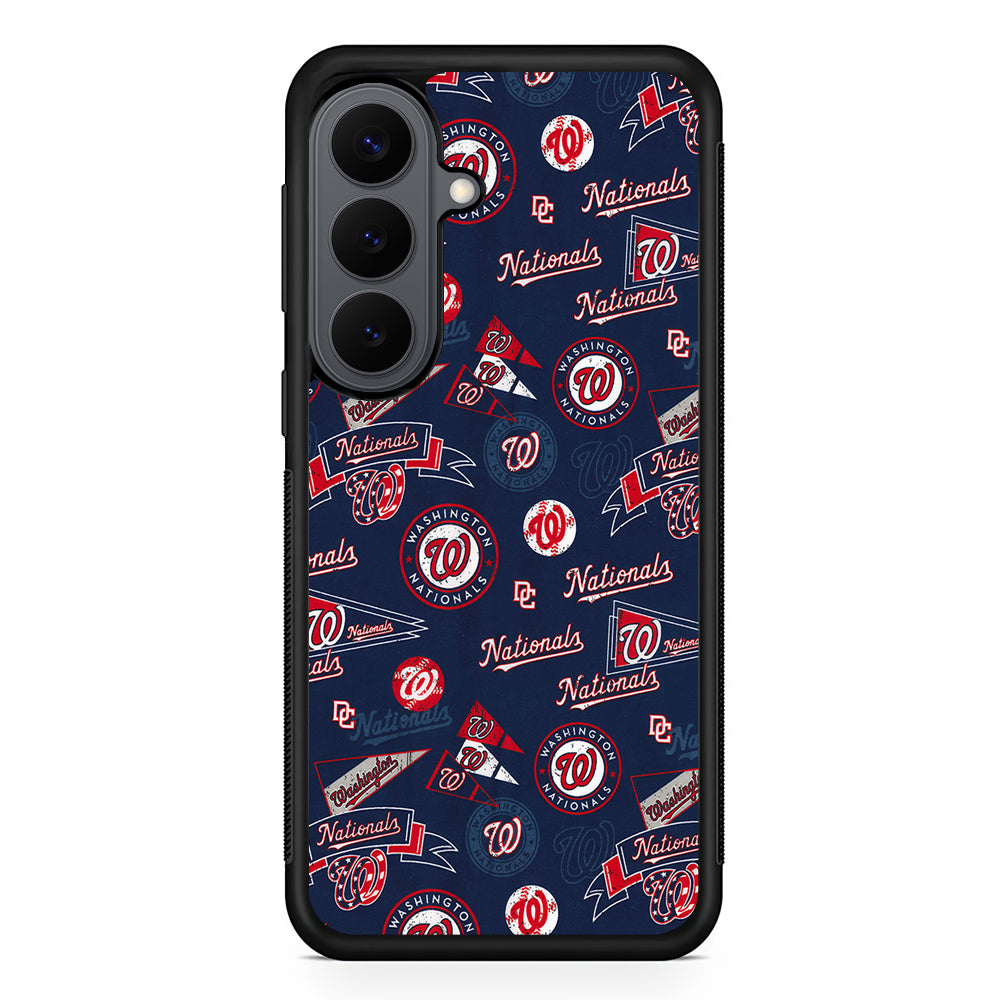 Washington Nationals Pattern Samsung Galaxy S26 Plus Case | Slim Rubber Case for Samsung Galaxy S26 Plus