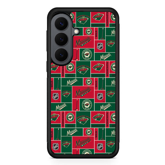 Minnesota Wild Pattern Samsung Galaxy S26 Plus Case | Slim Rubber Case for Samsung Galaxy S26 Plus