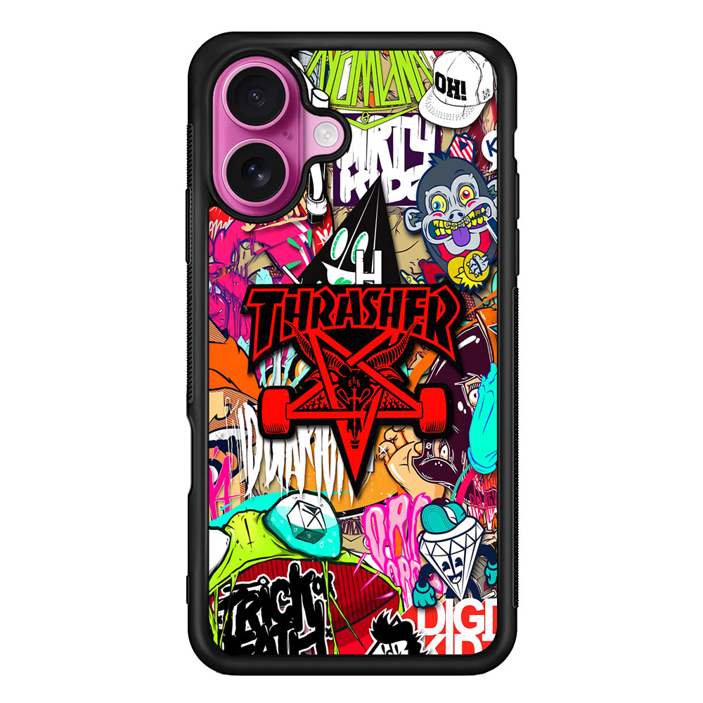 Thrasher Gang Assembly iPhone 17 Case | Slim Rubber Case for iPhone 17