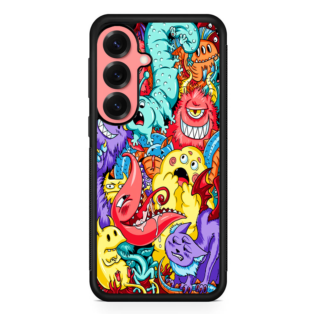 Monster Party Character Samsung Galaxy S25 Case | Protective Case for Samsung Galaxy S25