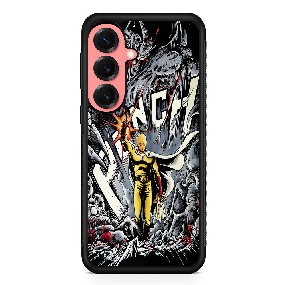 Saitama Hits The Monsters Samsung Galaxy S25 Case | Protective Case for Samsung Galaxy S25