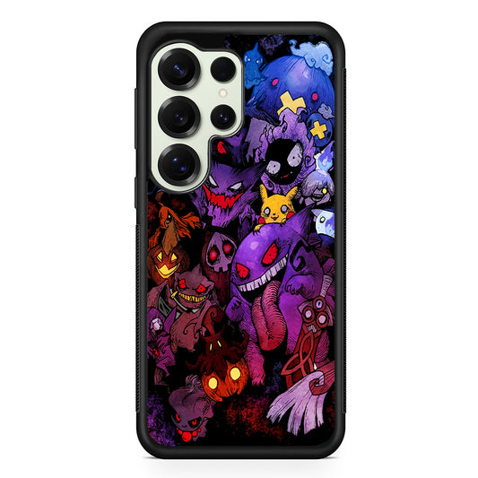 Ghost Type Pokemon Gengar Samsung Galaxy S25 Ultra Case | Durable Rubber Case for Samsung Galaxy S25 Ultra