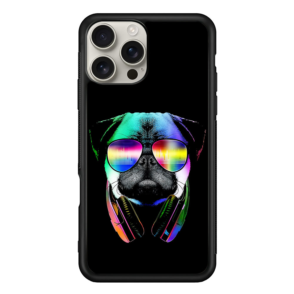 Music Love Pug DJ iPhone 16 Pro Max Case | Stylish Protective Case for iPhone 16 Pro Max