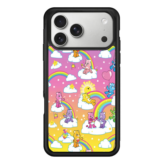 Care Bear Rainbow Pastel Trippy iPhone 17 Pro Case | Slim Rubber Case for iPhone 17 Pro