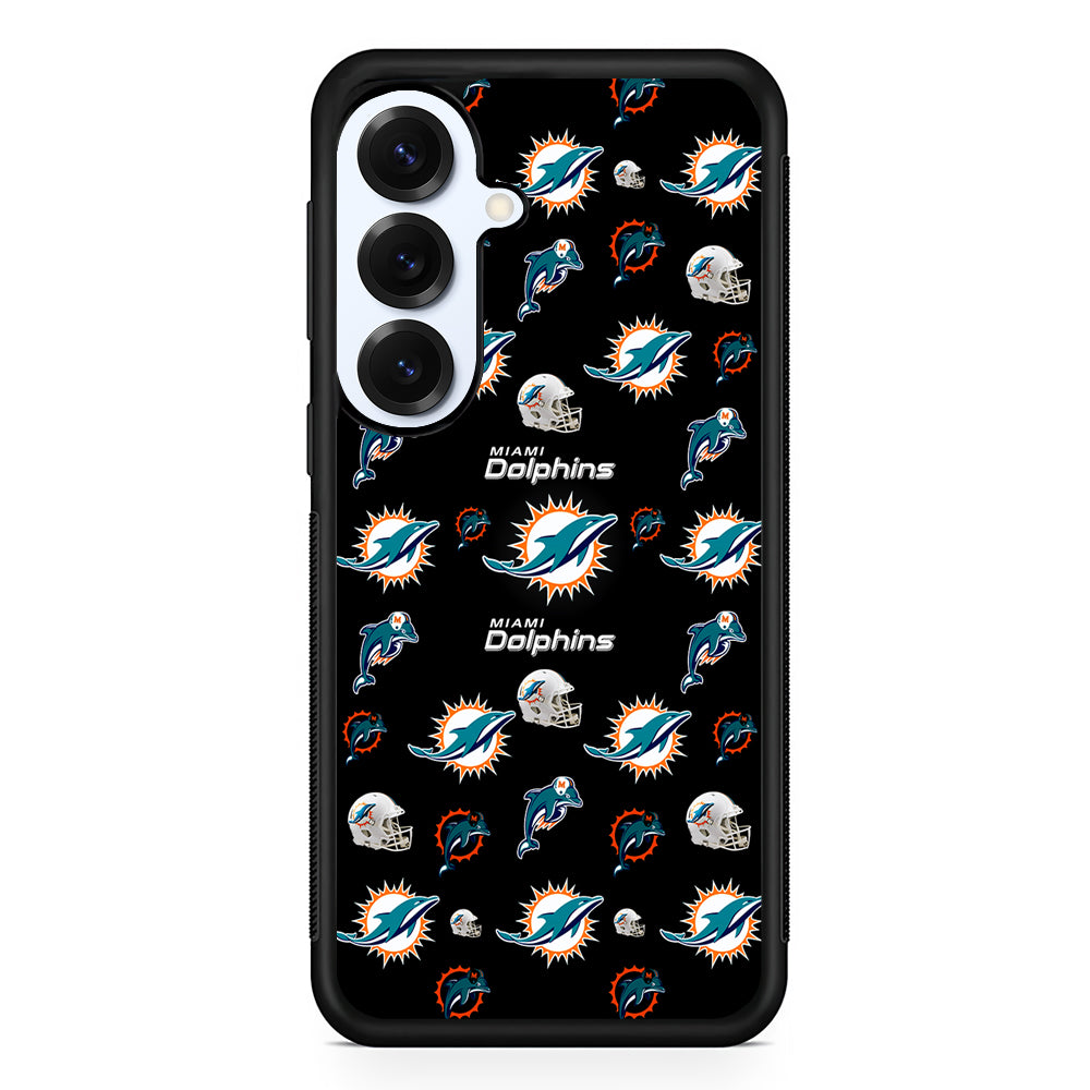 Miami Dolphins Pattern Samsung Galaxy S25 Plus Case | Slim Rubber Cover for Samsung Galaxy S25 Plus