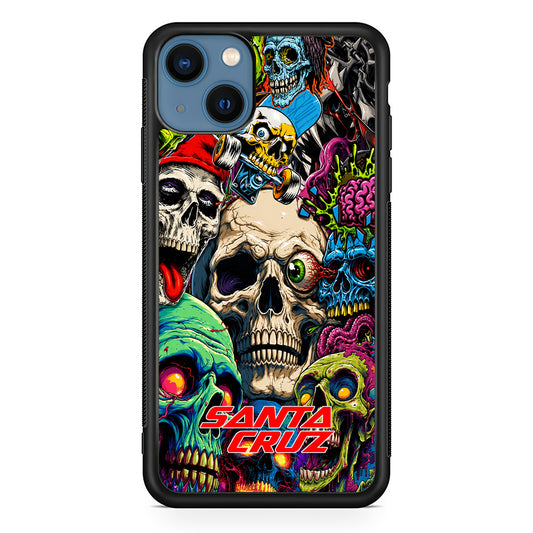 Santa Cruz Skateboard Skull iPhone 13 Case | Slim Rubber Case for iPhone 13