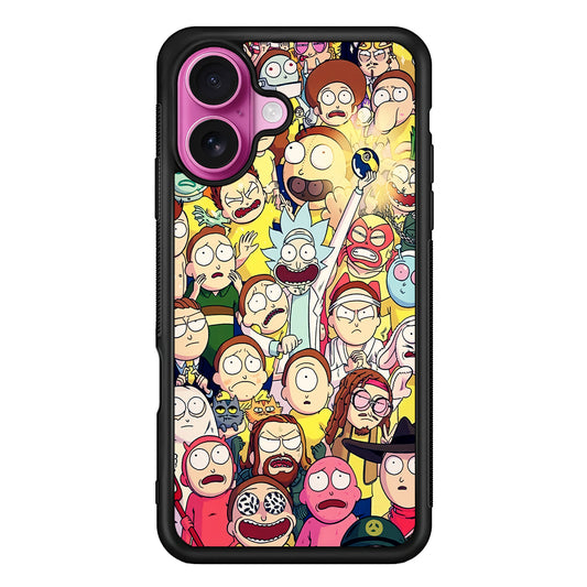 Rick and Morty Aesthetic Cartoon iPhone 17 Case | Slim Protective Rubber Phone Cover