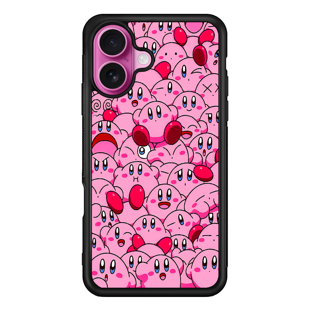 Cute Kirby Pink Aesthetic iPhone 17 Case | Slim Protective Rubber Phone Cover