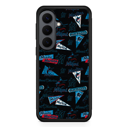 Miami Marlins Pattern Samsung Galaxy S26 Plus Case | Slim Rubber Case for Samsung Galaxy S26 Plus